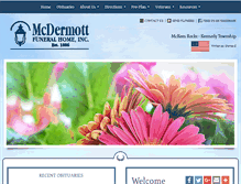 Tablet Screenshot of mcdermottfuneralhome.com